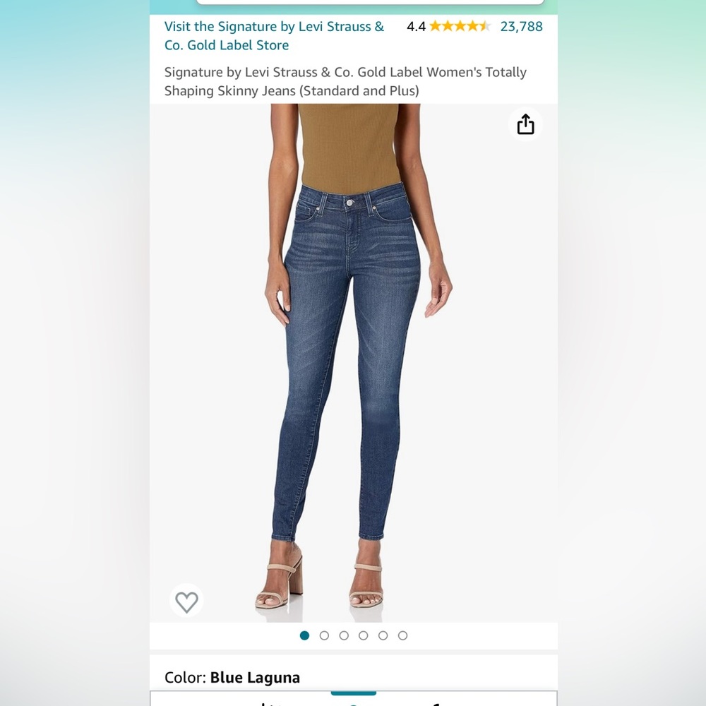 Signature by Levi Strauss & Co. Gold Label Totally Shaping Skinny Jeans curvy